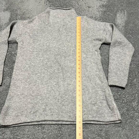 Cupcakes & Cashmere Eiffel Tower Sweater Womens Medium Gray Pullover Mock Neck - Picture 4 of 6